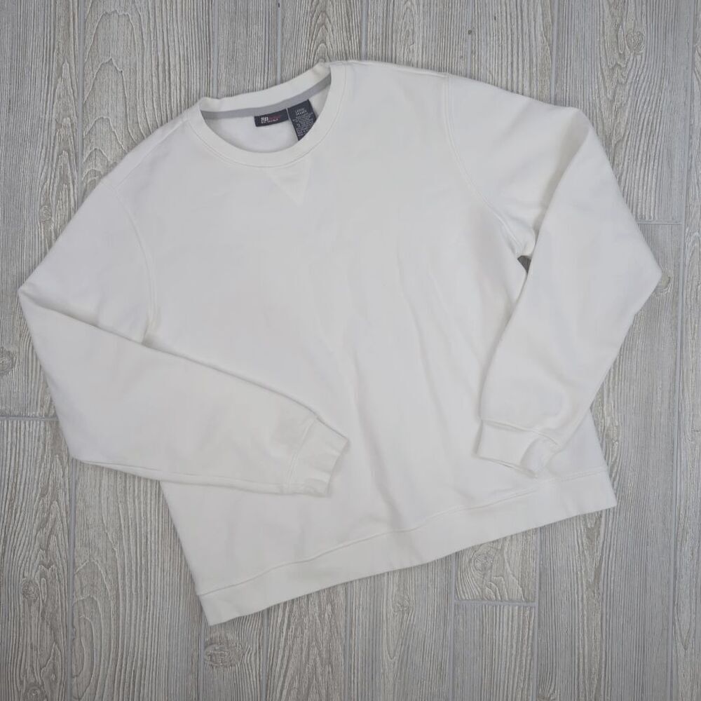 Vintage SB Active St. John's Bay Men's Large White Pullover Sweater Crewneck